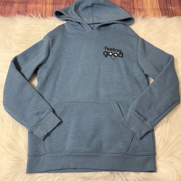 Cat & Jack Blue Pullover Hoodie Sweatshirt - Boys Size Small (6/7) - Picture 2 of 13